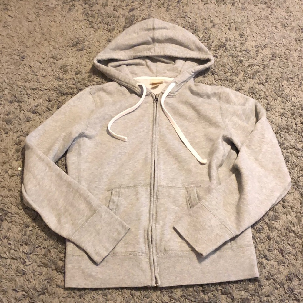 Gray zip up hoodie